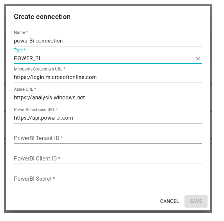 PowerBI modal