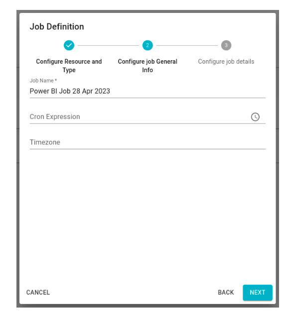 PowerBI job second step