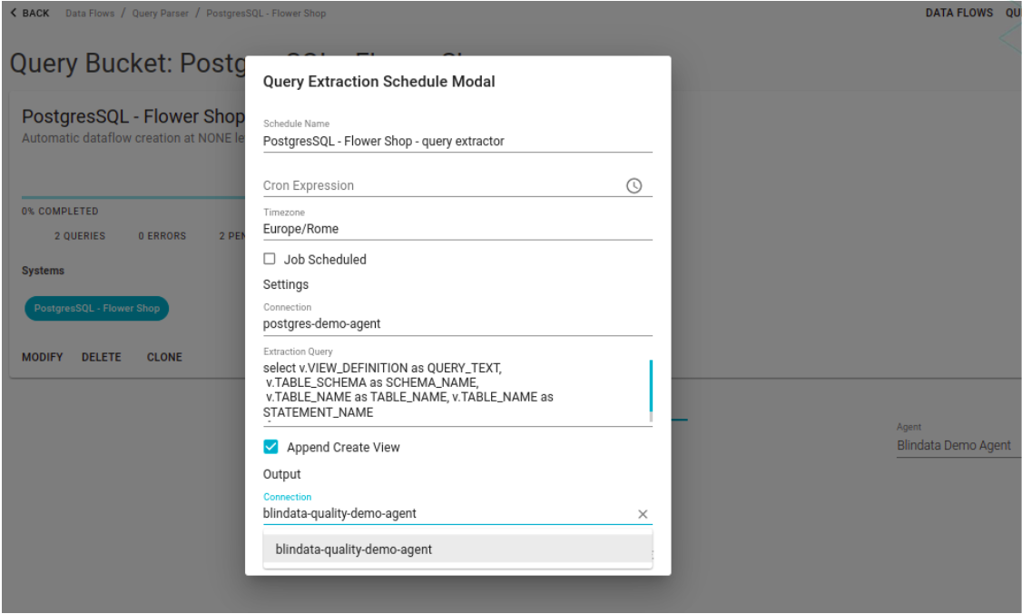 statement extraction and schedule modal