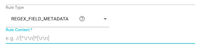 Classification rule REGEX_FIELD_METADATA