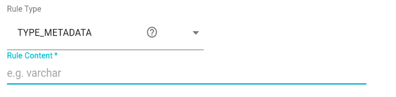 Classification rule TYPE_METADATA