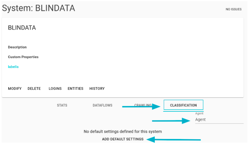 Classification task settings