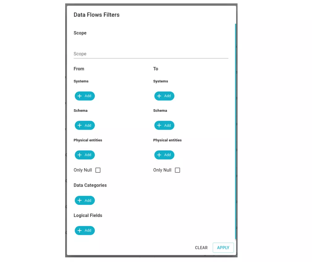 Dataflows Filter Editor