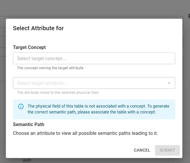 Select Attribute for semantic linking