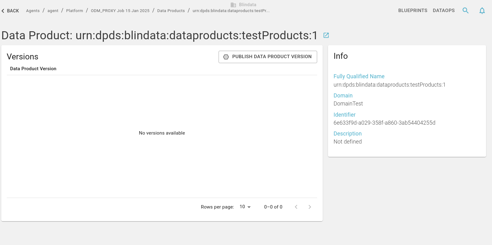 Data Product Version Detail