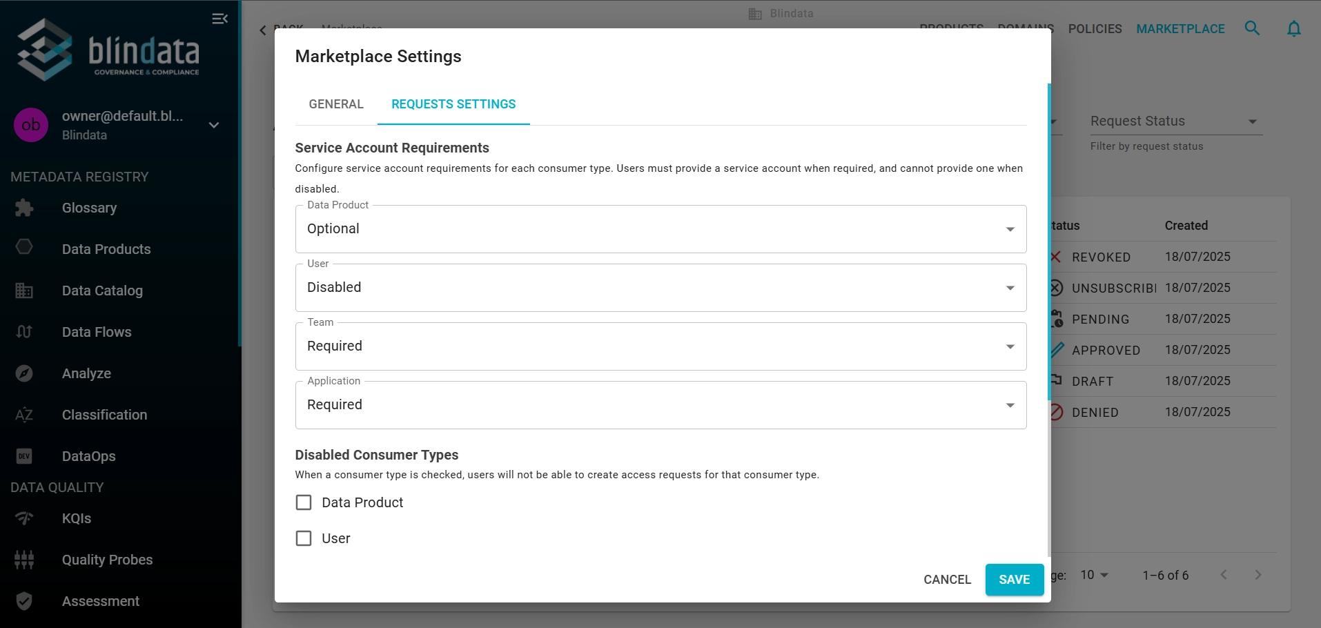 Service Account Configuration