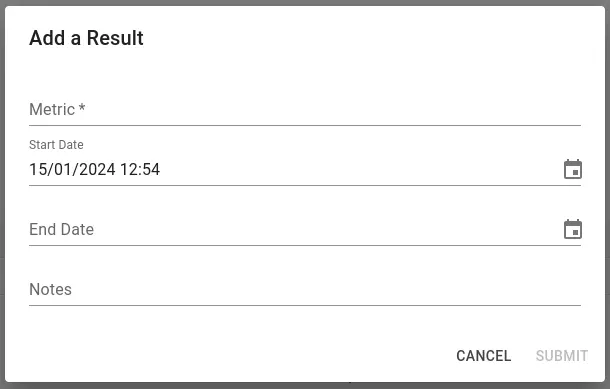 Manual Result Insertion Form