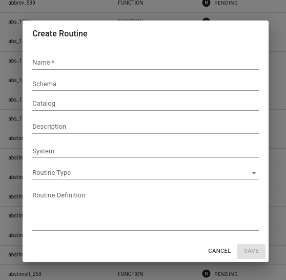 System routines create modal