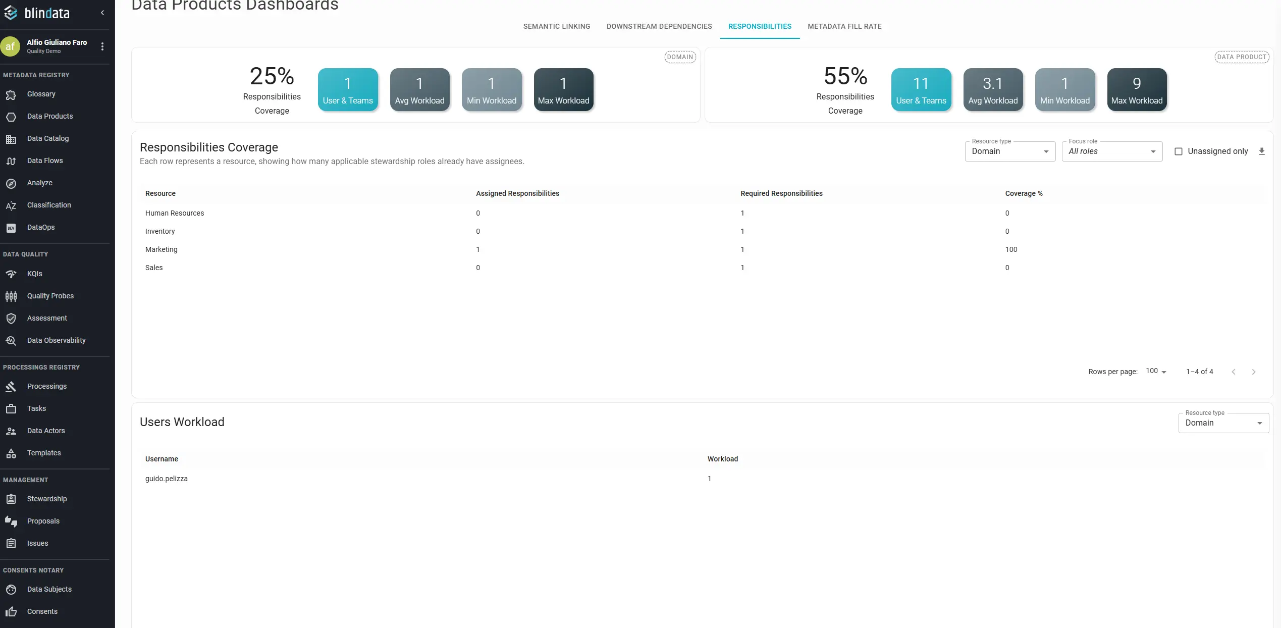 Data Products Responsibilities