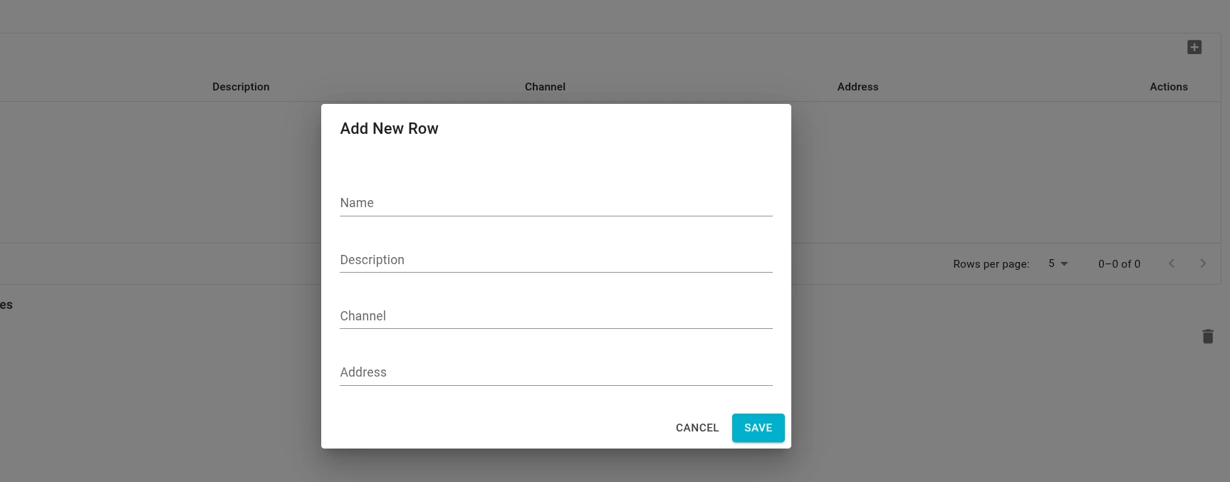 TABLE Property Editor