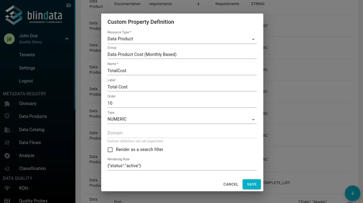 Custom Properties Definition